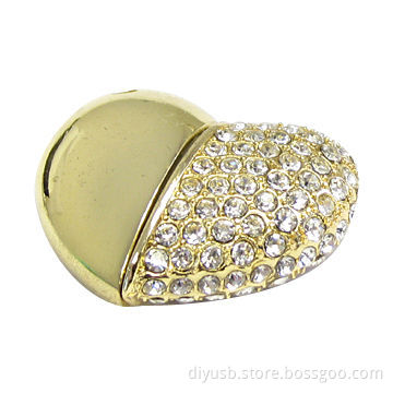 Jewelry USB Flash Drive with 64MB to 16GB Capacity Range and 10-year Data Retention
